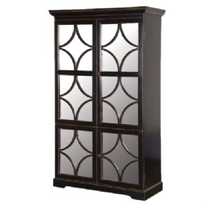 Ming Black Lacquered Glazed Cabinet